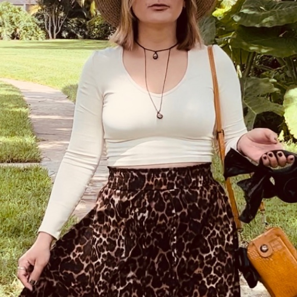 NWT Cream Long Sleeve Tank Top